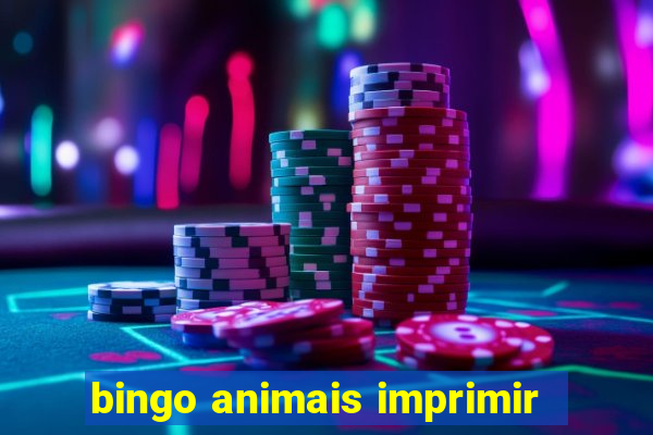 bingo animais imprimir